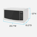 Avanti 1.1CF 1000W White Countertop Microwave