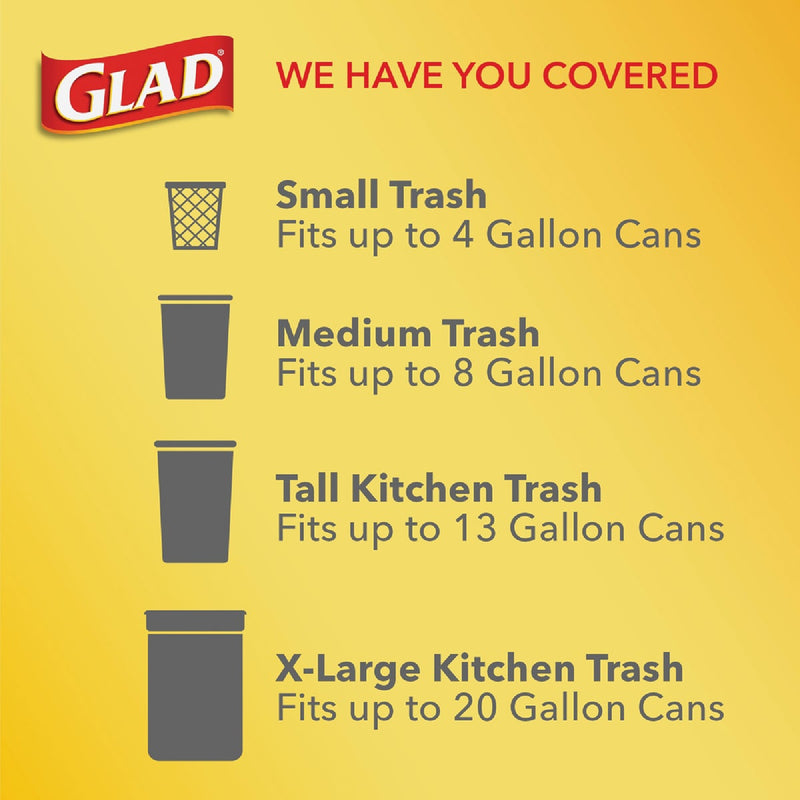 Glad Febreze 13 Gal. Gain Tall Kitchen White Trash Bag (80-Count)