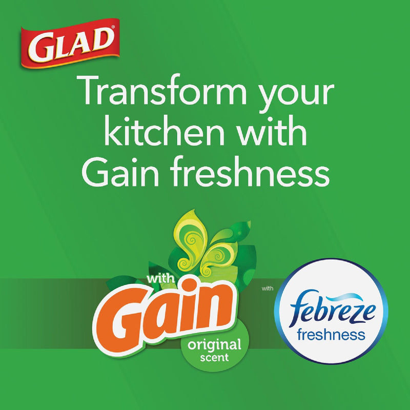 Glad Febreze 13 Gal. Gain Tall Kitchen White Trash Bag (80-Count)