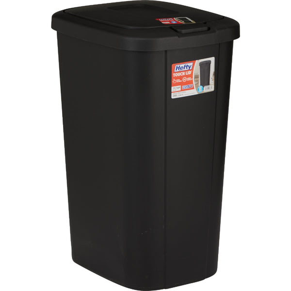 Hefty 13 Gal. Black Wastebasket with Lid