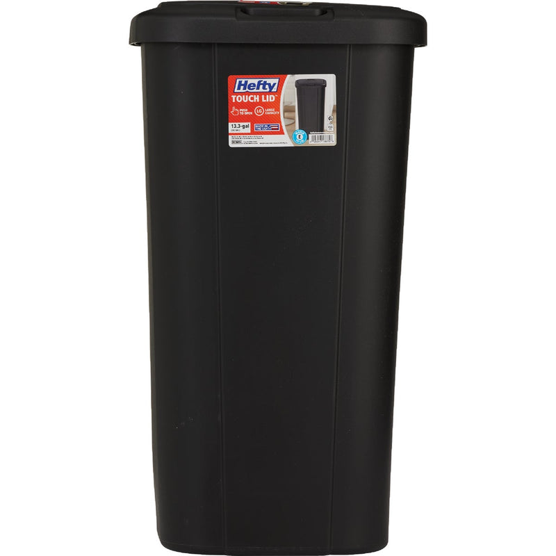 Hefty 13 Gal. Black Wastebasket with Lid