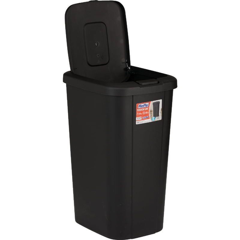 Hefty 13 Gal. Black Wastebasket with Lid