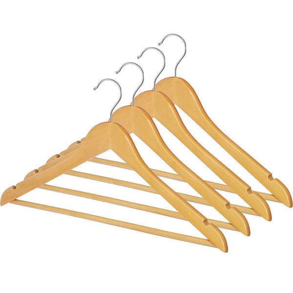 Whitmor Wooden Suit Hanger (4-Pack)