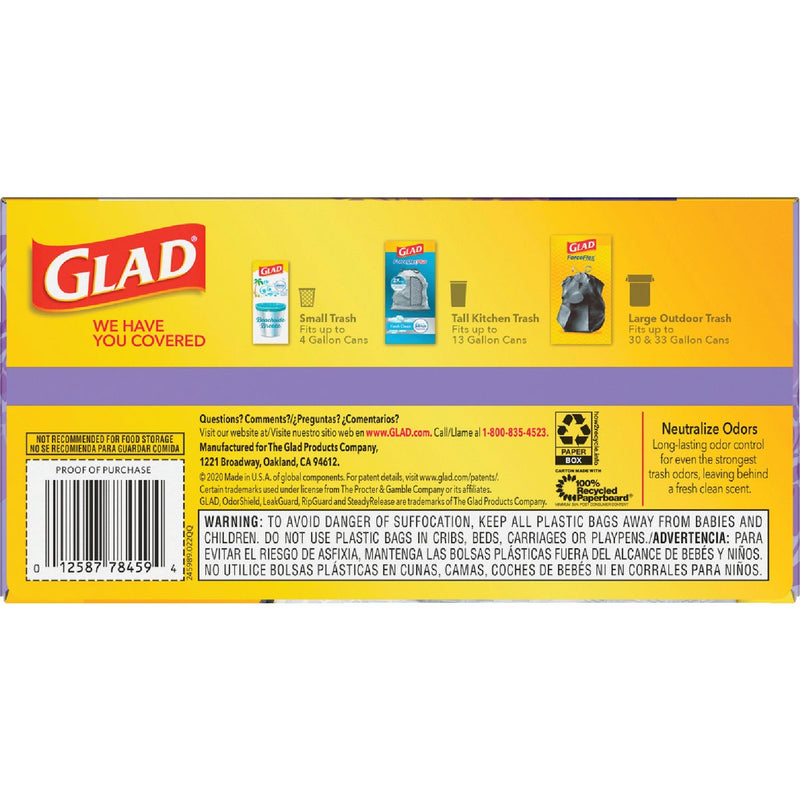 Glad Febreze 13 Gal. Lavender Tall Kitchen White Trash Bag (40-Count)