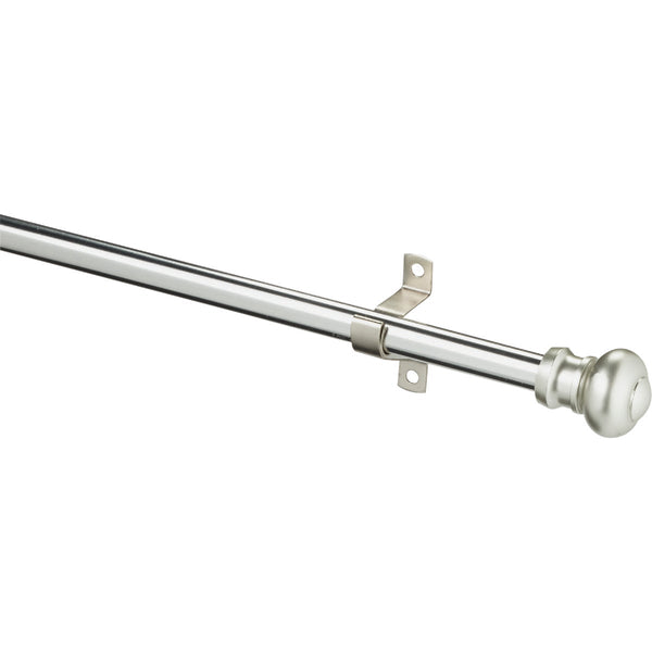 Kenney Ashby 28 In. To 48 In. 7/16 In. Satin Silver Standard Cafe Rod