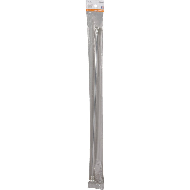 Kenney Ashby 28 In. To 48 In. 7/16 In. Satin Silver Standard Cafe Rod