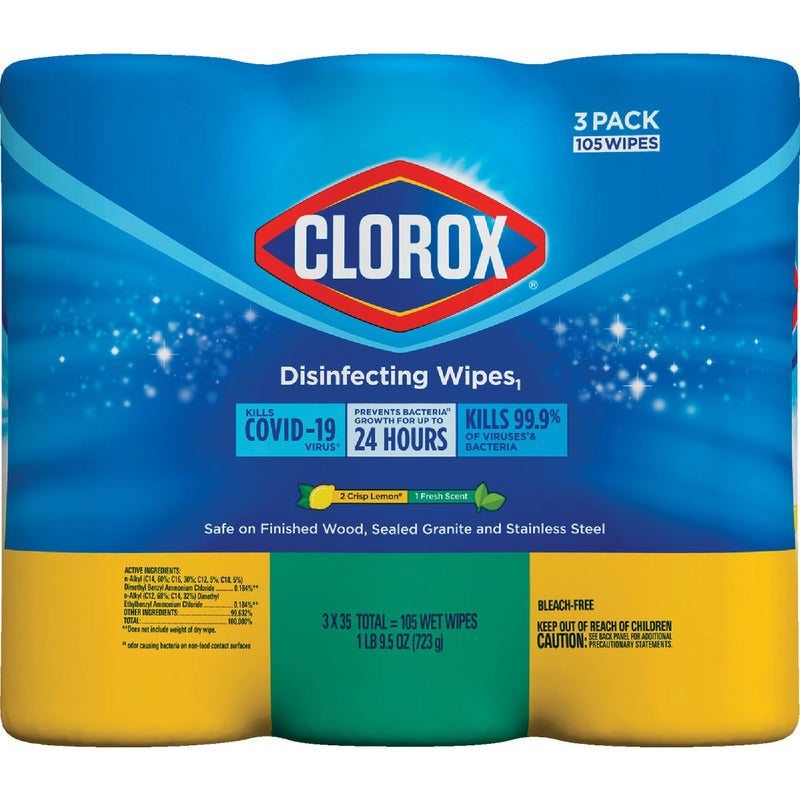 Clorox Disinfecting Cleaning Wipes Tub (3-Pack, 35 Each)