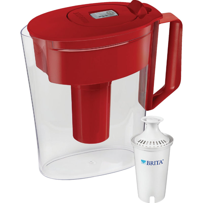 Brita 6-Cup Red Water Filter Pitcher