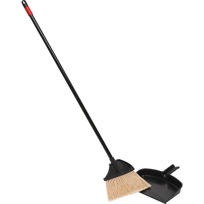 O-Cedar MaxiPlus 14 In. W. x 56 In. L. Steel Handle Angle Household Broom with Dustpan