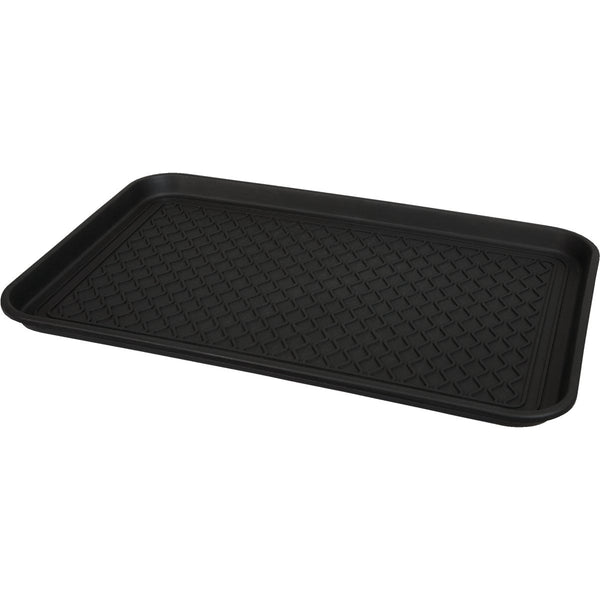 15.75 In. x 23.5 In. Black Recycled Plastic Rectangular Boot Tray