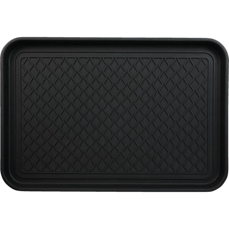 15.75 In. x 23.5 In. Black Recycled Plastic Rectangular Boot Tray