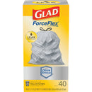 Glad ForceFlex Plus 13 Gal. Tall Kitchen White Trash Bag (40-Count)