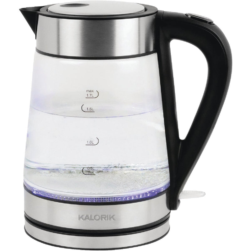 Kalorik 1.7L Stainless Steel Rapid Boil Electric Kettle with Blue LED