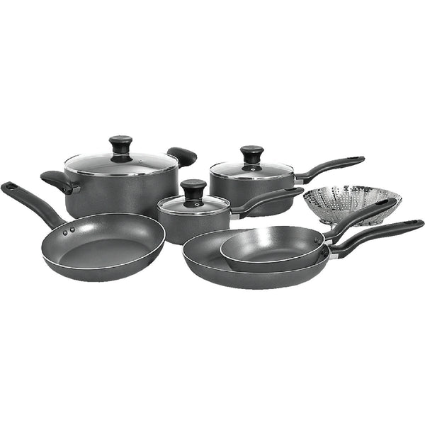 Initiatives Non-Stick Black Cookware Set (10 Piece)