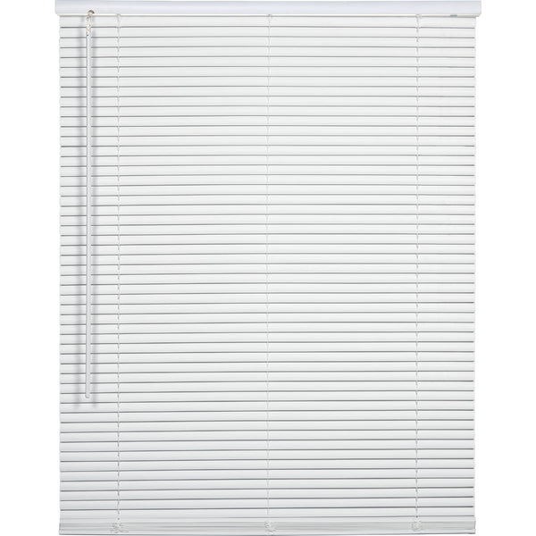 Home Impressions 18 In. x 64 In. x 1 In. White Vinyl Light Filtering Cordless Mini Blind