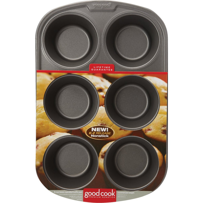 Goodcook 6-Cup Texas Size Non-Stick Muffin Pan