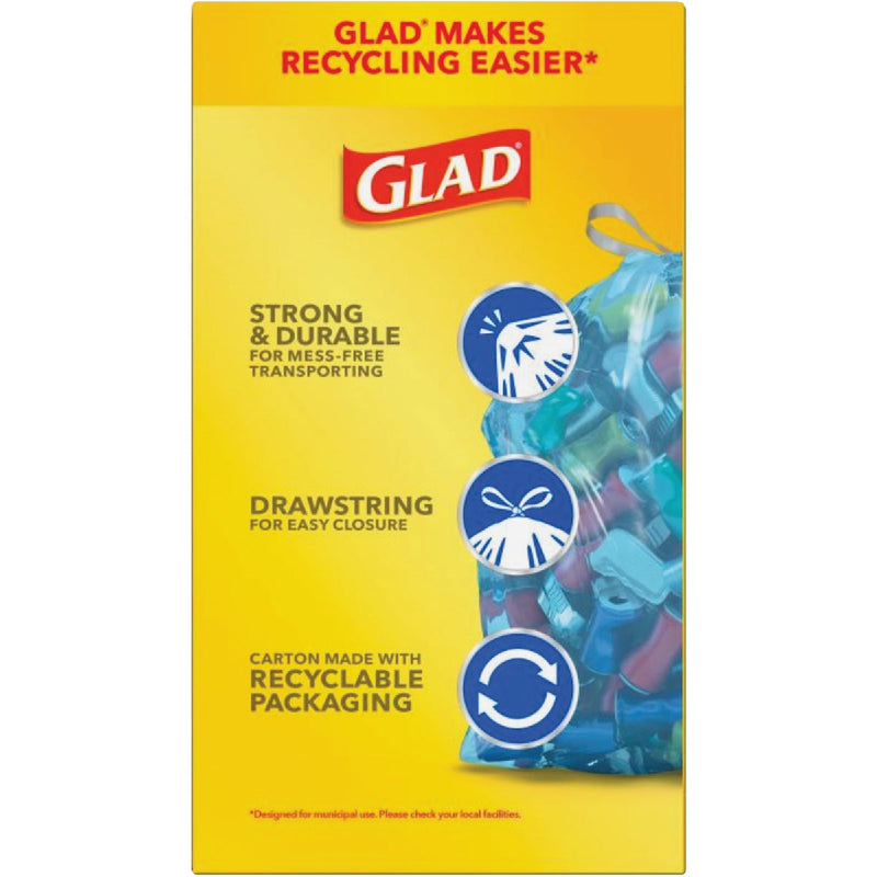 Glad Recycling 13 Gal. Tall Kitchen Blue Trash Bag (45-Count)