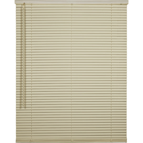 Home Impressions 30 In. x 64 In. x 1 In. Ivory Vinyl Light Filtering Cordless Mini Blind