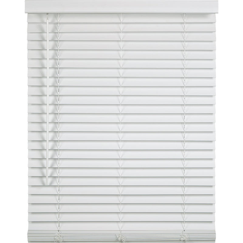 Home Impressions 36 In. x 64 In. x 2 In. White Faux Wood Cordless Blind