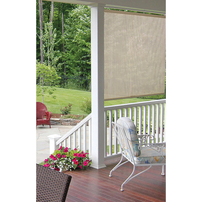 Home Impressions 36 In. x 72 In. Ivory Fabric Indoor/Outdoor Cordless Roller Shade