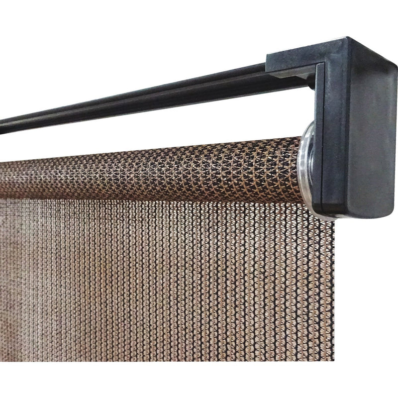 Home Impressions 36 In. x 72 In. Brown Fabric Indoor/Outdoor Cordless Roller Shade