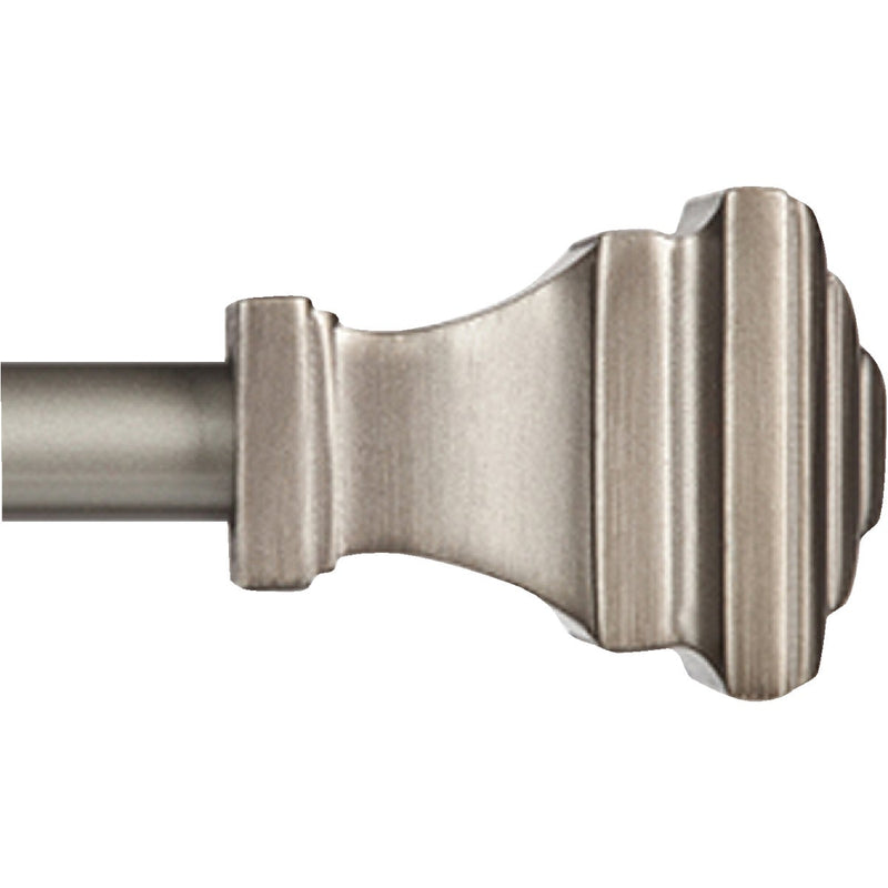 Kenney Fast Fit Milton 36 In. To 66 In. 5/8 In. Pewter Curtain Rod