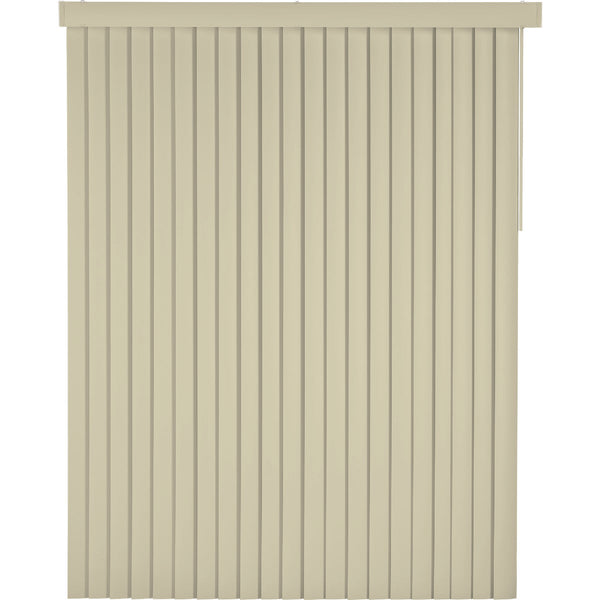 Home Impressions 78 In. x 84 In. x 3.5 In. Ivory Vinyl Room Darkening Vertical Cordless Blind