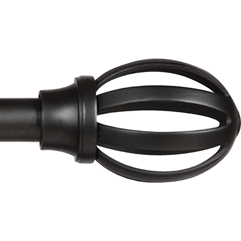 Kenney Fast Fit Lilly 36 In. To 66 In. 5/8 In. Black Curtain Rod