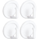 iDesign Axis Utility Round White Adhesive Hook