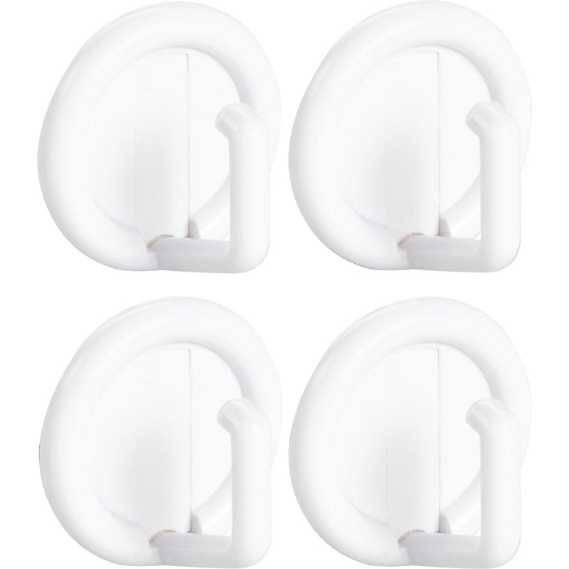 iDesign Axis Utility Round White Adhesive Hook