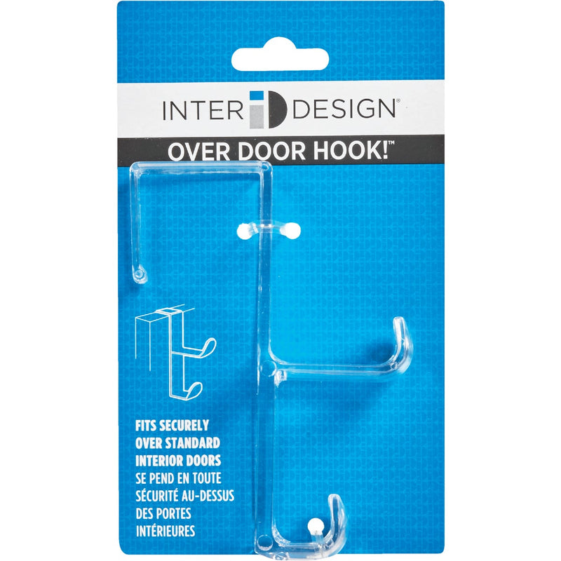 iDesign Plastic Clear 1 In. Over-the-Door Hook