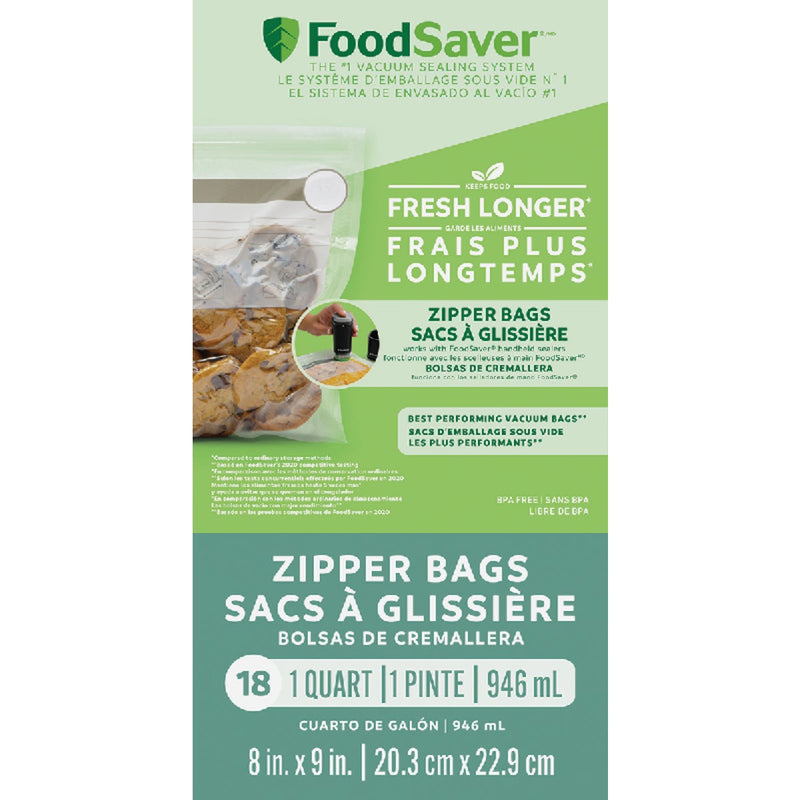 FoodSaver FreshSaver Vacuum Zipper Quart Bags (18-Count)