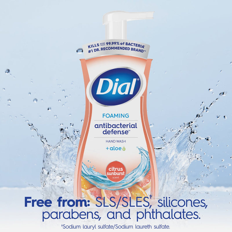 Dial Antibacterial Defense 7.5 Oz. Citrus Sunburst + Aloe Foaming Hand Wash