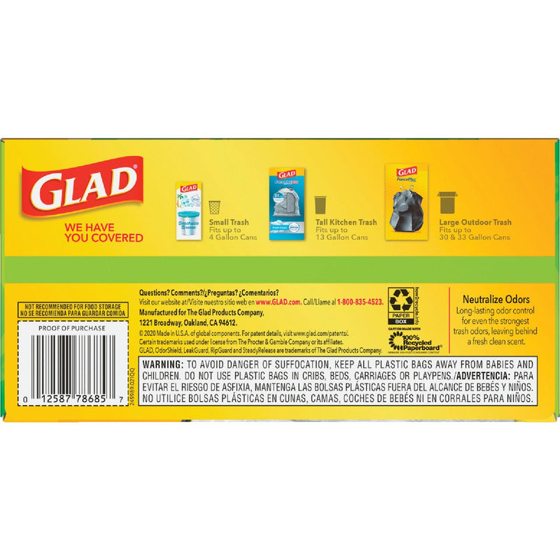 Glad Febreze 13 Gal. Fresh LeakGuard Tall Kitchen White Trash Bag (40-Count)