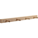 iDesign Natural Wood 4-Peg Rack