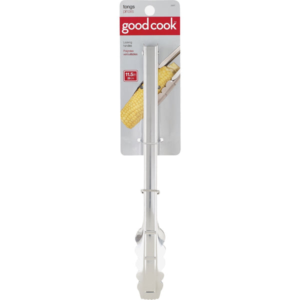 Goodcook 12 In. Spring Action Locking Tongs