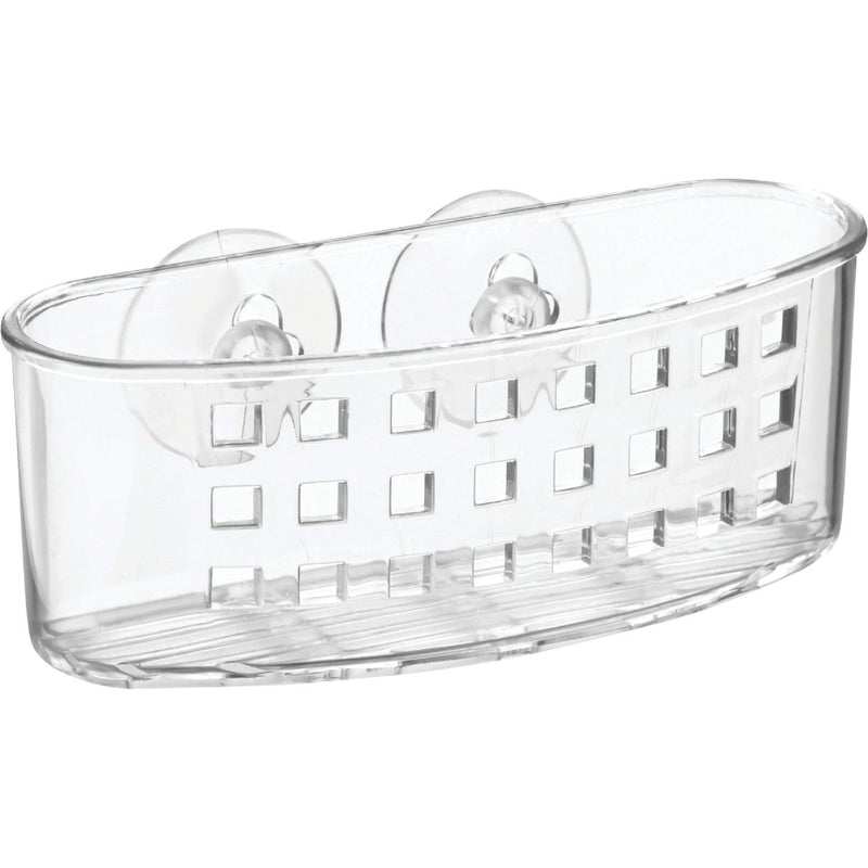 iDesign Sinkworks Clear Suction Scrubber & Sponge Holder