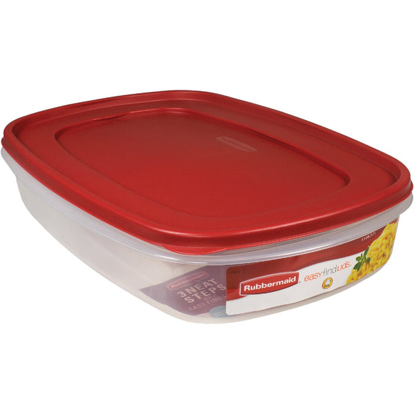 Rubbermaid Easy Find Lids 1.5 Gal. Clear Rectangle Food Storage Container