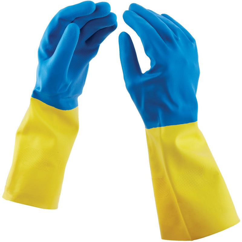 Soft Scrub Medium Neoprene Coated Latex Rubber Glove