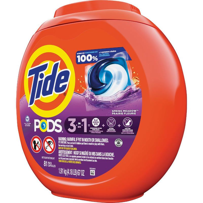 Tide Pods Spring Meadow HE Liquid Laundry Detergent Soap Pacs (81-Count)