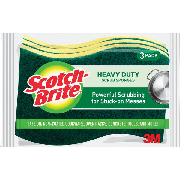 Scotch-Brite Heavy Duty Scrub Sponge (3-Pack)