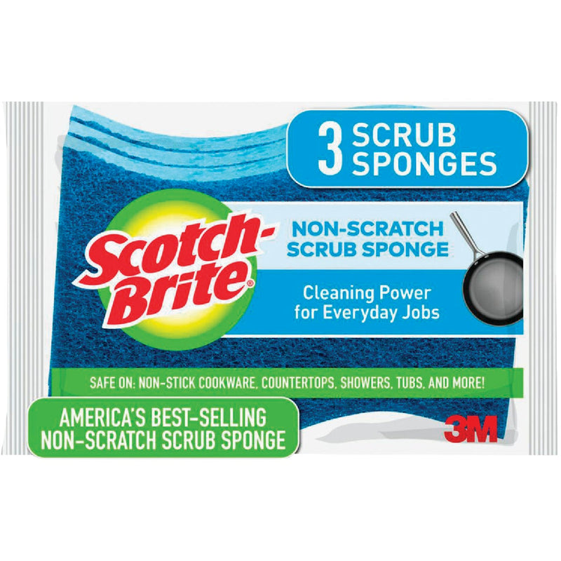 Scotch-Brite Zero Scratch Scrub Sponge, 4.4 In. x 2.6 In. x 0.7 In.