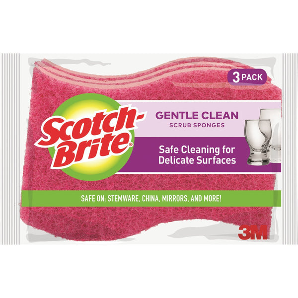 Scotch-Brite Gentle Clean Scrub Sponge, 4.4 In. x 2.6 In. x 0.7 In.