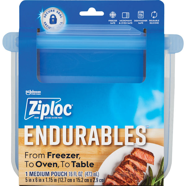 Ziploc Endurables 2-Cup Medium Pouch Food Storage