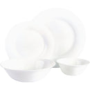 Gibson Ultra White Shadow Opal Glass Dinnerware Set (36-Piece)