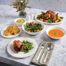 Gibson Ultra White Shadow Opal Glass Dinnerware Set (36-Piece)