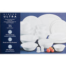 Gibson Ultra White Shadow Opal Glass Dinnerware Set (36-Piece)