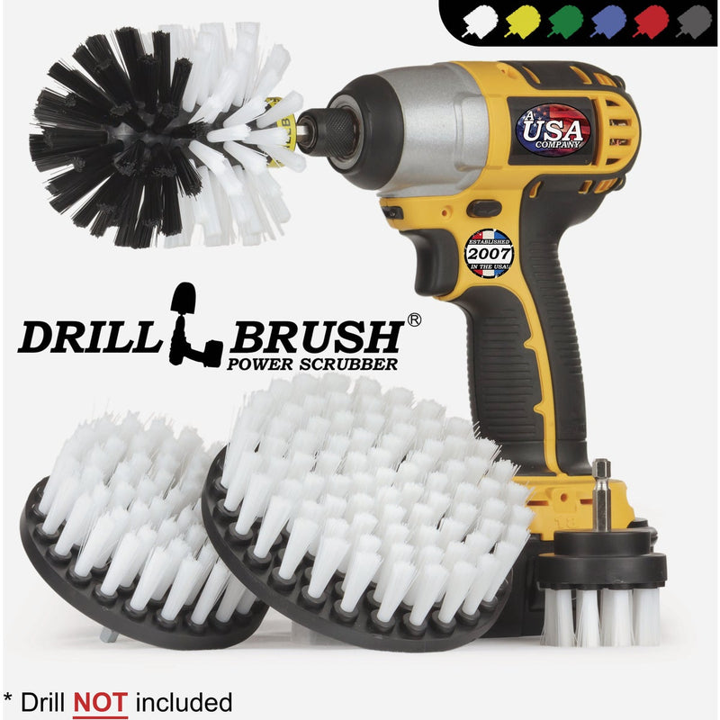 Drillbrush Automotive Soft White Drill Brush (4 Piece)