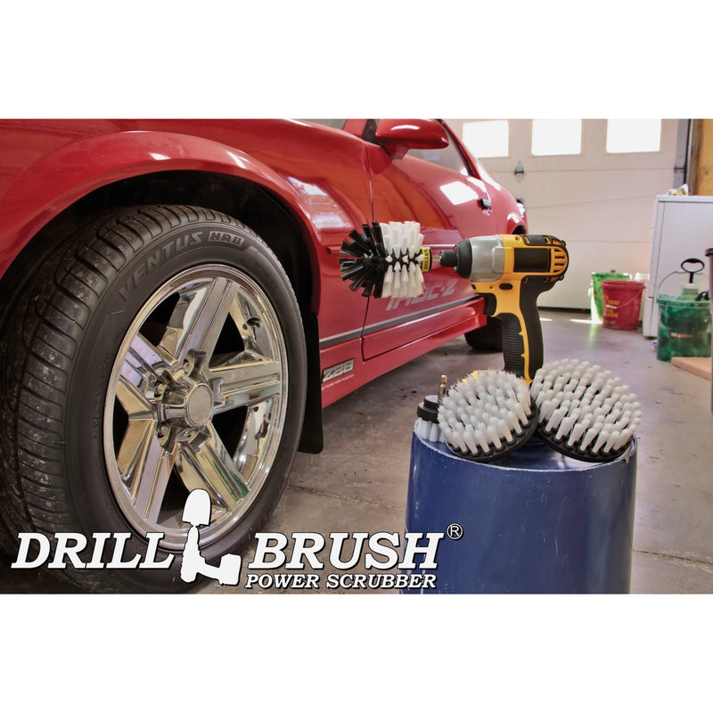 Drillbrush Automotive Soft White Drill Brush (4 Piece)