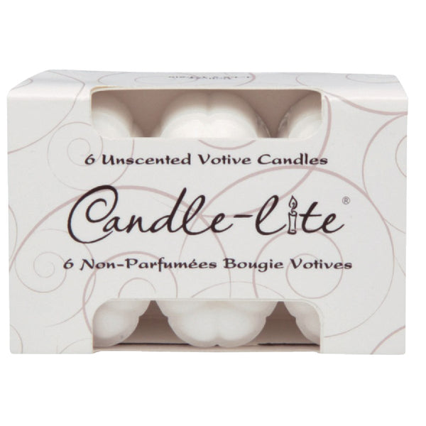 Candle-Lite White Unscented Votive Candle (6-Count)